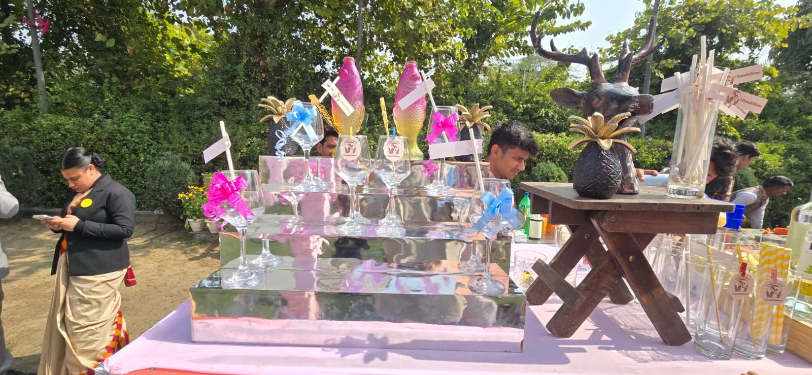 Outdoor house party bar