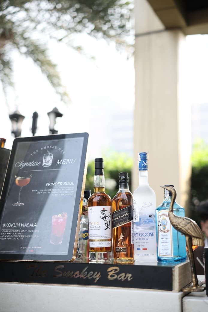 Signature menu with premium spirits