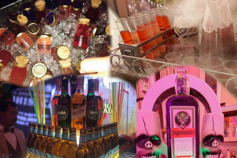 Molecular bar with smoking shots