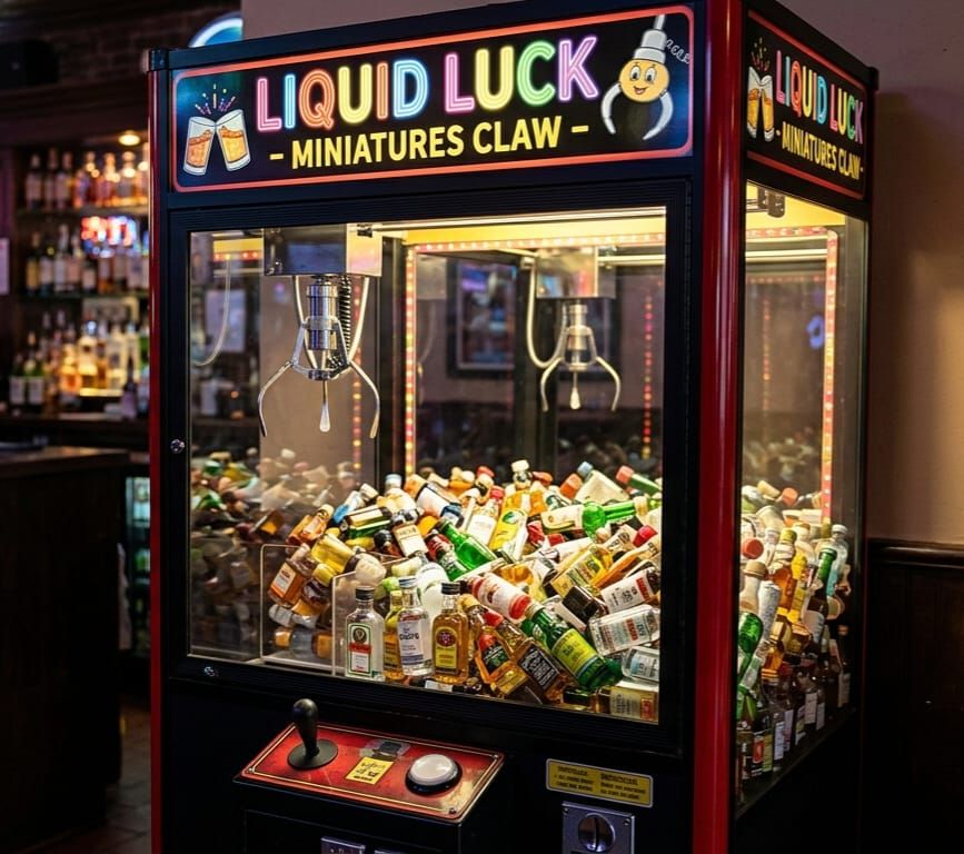 Liquid Luck miniatures claw machine