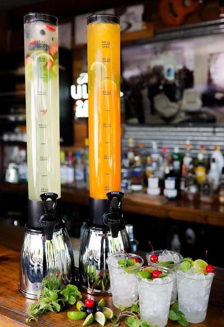 Cocktail tower dispensers